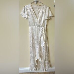 White high-low maxi dress from Altar’d State